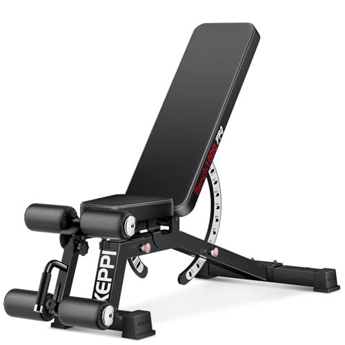 Image of Adjustable Weight Bench, Commercial Grade 1200LB Workout Bench Press Set for Home Gym Strength Training Exercise, Incline Bench with 12+3 Adjustable Backrest&Seat Positions for Full Body Fitness
