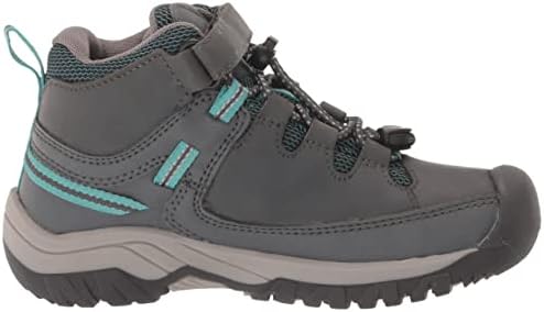 KEEN Ridge Flex Mid Height Waterproof Hiking Boots, Steel Grey/Evening Primrose, 2 US Unisex Big Kid | Image 5