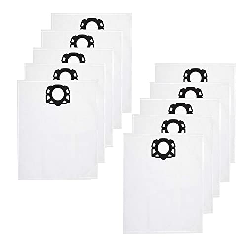 Alrens Lot de 10 sacs d'aspirateur pour Kärcher WD4 WD5 WD6 MV4 MV5 MV6 multi-usages en non-tissé pour Kärcher 2.863-006.0 Cover