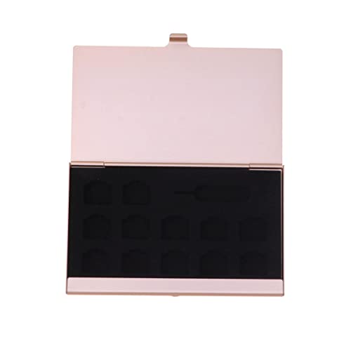 UKCOCO 1 Pc Puce Aluminium Maison Doré Fentes pour Aiguilles pour Porte- Cartes Numéro de Magasin Étui Porte- Carte Outil de Stockage de Téléphone Un Organisateur Sim Cover