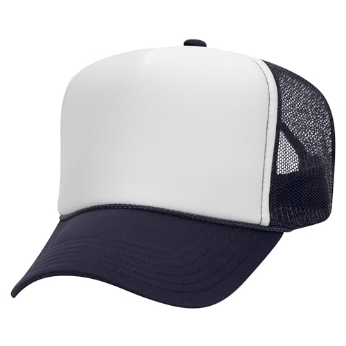 Image of OTTO Polyester Foam Front 5 Panel High Crown Mesh Back Trucker Hats in 97, Bulk, Wholesale