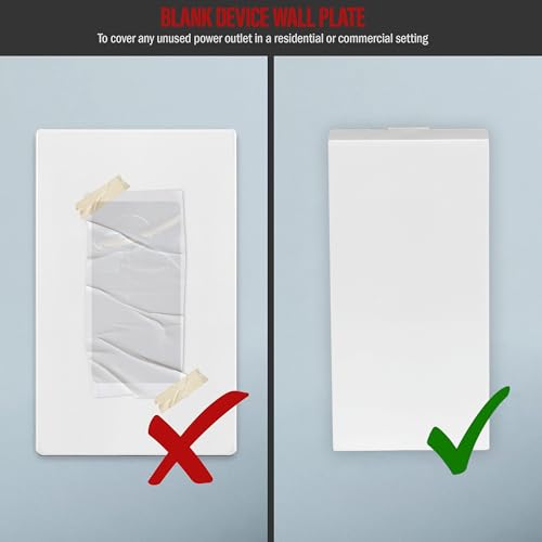 Image of MX Blank Dummy Cover 1 Module | 22.5 x 45mm Modular Socket Plate | Premium ABS Wall Plate for Covering Unused Switch Slots | Home & Office Use | White - Pack of 2