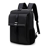 LERASO Slim Laptop Backpack, Business Travel Backpack for Women Men, Water Resistant College Computer Bag Fits 15.6 Inch Notebook, Black