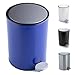 Produktbild Bamodi Kosmetikeimer Edelstahl 3l - Badezimmer Mülleimer mit Softclose-System Zum Verlieben - Badeimer Absenkautomatik Edelstahl-Mülltonne mit herausnehmbarem Inneneimer (Blau)
