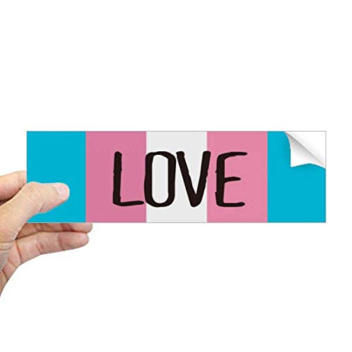 Autocollant rectangulaire pour fenêtre Love Transgenre LGBT décoratif de 15 cm