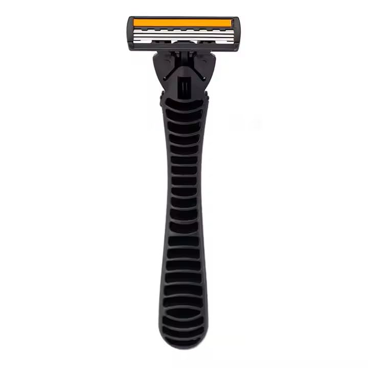 Disposable Razors Long-lasting 3-Blade Razors With Slim Head and soap strip for Precision Shaving / 1 Handle and 11 Cartridges,12 Piece Shaving Kit (Handle Black)