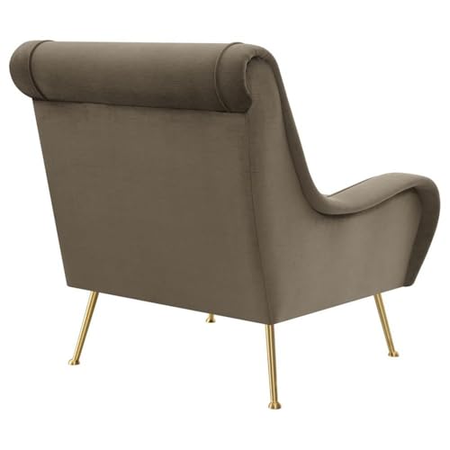 Sillón Plegable Terciopelo Marrón miniatura 5