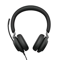 Jabra Evolve2 40 SE Wired Headset - Advanced Chipset with ANC in Microphone - 3 Mic - Powerful 40mm Speakers - Passive Noise Cancelling On Ear Headphones - Teams + Open Office Cert - Latest USB C 4 PC