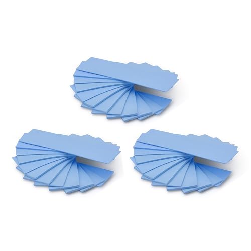 ADWITS 36 Pack Assorted Thickness 0.5 1.0 1.5 mm Thermal Conductive Silicone Pads with 6.0 W/mk Thermal Conductivity, Soft Safe Simple to Apply for SSD CPU GPU LED IC Chipset Cooling -Blue