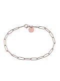 DETAILS: Anpassbare Länge: 20 cm individuell verstellbar | Material: Edelstahl vergoldet mit 18k Gold | Verschluss: Karabiner | Farbe: Rosé