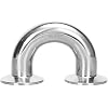 DERNORD 1 Tube OD Elbow 180 Degree Sanitary Pipe Fitting SS304 Tri Clamp 1.5 Inch