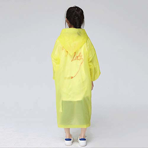 Fashion EVA Children Yellow Raincoat Thickened Waterproof Rain Coat Kids Clear Transparent Tour Waterproof Rainwear Suit2
