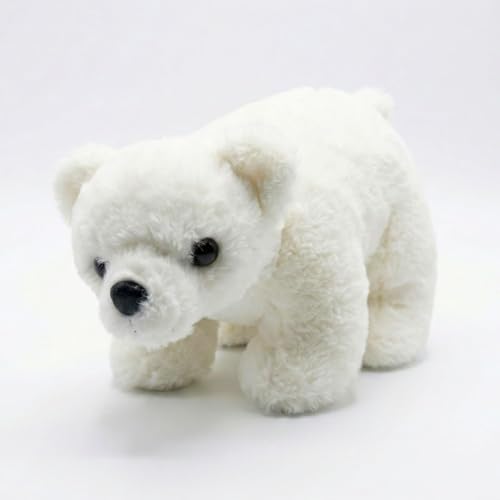 Image of ELITE CREATIONS Polar Bear Soft Toy 30 cm | Cute White Bear Plush Stuffed Animal | Soft Cuddly Teddy Toy for Kids Boys Girls | Birthday Gift Baby Toy Room Decor