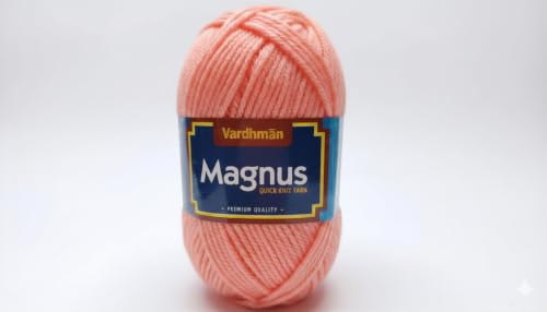 Image of Vardhman Magnus Knitting Yarn 100% Acrylic Bulky 4Ply Yarn (Pack of 1 Ball - 100g) - Knitting & Crochet Yarn for Winter Sweaters, Scarves, Blankets | Hypoallergenic, Hand Wash - Coral