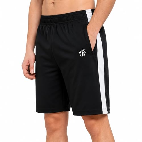 Image of BLUE STAR SHARK Athletic Sports Short || Shorts for Men with Zip Pockets ||Quick Dry || Lightweight Activewear Shorts