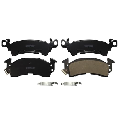 Image of Detroit Axle - Front Ceramic Brake Pads with Hardware Set Replacement