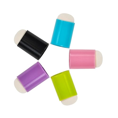 rockible Juego de Esponjas para Pintar con Los Dedos, Esponjas para Dedos, Proyectos de Bricolaje para Manualidades con Tinta, Tiza, 5PCS