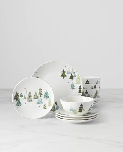 Lenox-Balsam-Lane-12-Piece-Dinnerware-Set-1755-LB-Green Lenox Balsam Lane 12 Piece Dinnerware Set 1755 LB Green