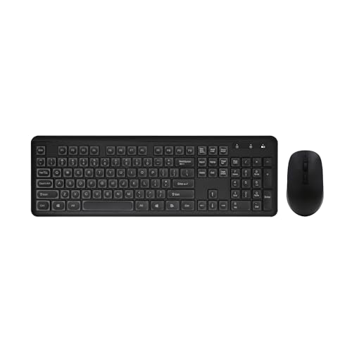 Image of HAPIPOLA Combo 1 MASTERLINE Wireless CHICKLET Keyboard and Mouse Set | 2.4 Ghz Plug-and-Play Simplicity Slim Keystrokes Full Size Silent Mouse and Keyboard