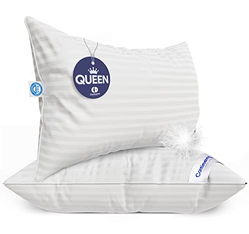 Continental Bedding SP100-Q-2 Luxury Down Pillows Queen Size Set Of 2 - Family Made In New York - Cool Breathable Bed Pillows thumb #1