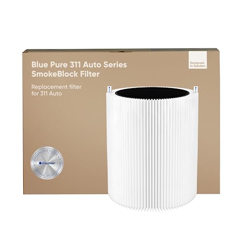 BLUEAIR Blue Pure 311 Auto SmokeBlock Genuine Replacement Filter, Extra Carbon Captures 99.99% of Wildfire Smoke, fits Blue Pure 311 Auto Air Purifier