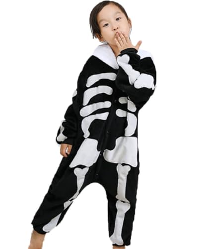 Costume Bay Skeleton Onesie Halloween Costume Unisex Kigurumi Animal Jumpsuit Costume Book Week (Skeleton, B)