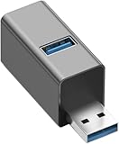 Aluminum USB3.0 Hub 3-Port Expander High-Speed Data Transfer Compact Metal Design for Laptop Devices Portable USB Expander for Laptop