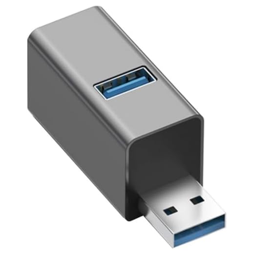 Aluminum USB3.0 Hub 3-Port Expander High-Speed Data Transfer Compact Metal Design for Laptop Devices Portable USB Expander for Laptop