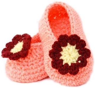 Soft & Comfortable Handmade Flower Crochet Woolen Booties