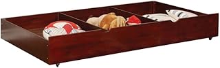 Bowery Hill Transitional Wood Twin Storage Trundle in Cherry