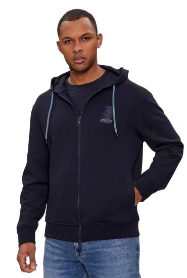 Armani Exchange Men's Milano Edition Full Zip Hoodie with Logo Patch4