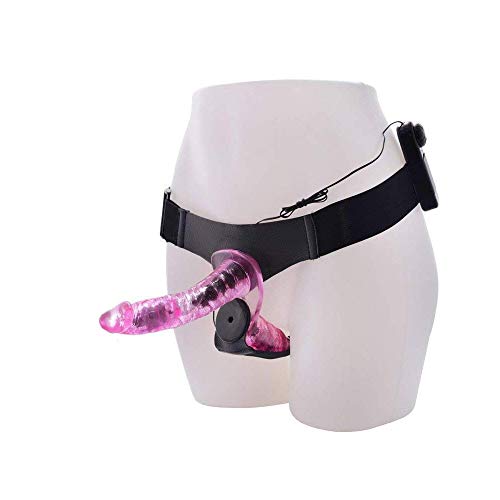 AILZNN 15cm / 6inch Correa Hueca En Consolador De VibracióN, Consolador De Correa De Lujo Strapon Pene Juguetes Sexuales De Silicona Ajustables Consoladores Dobles para Parejas Lesbianas