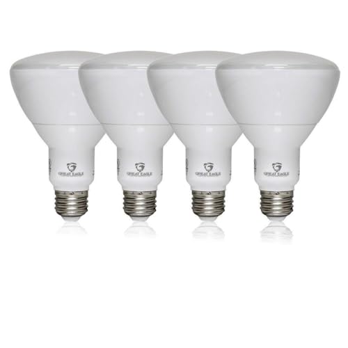 Great Eagle BR30 LED Bulb, 15W (100W equivalent), 1275 Lumens, Direct Upgrade for 65W Bulb, 3000K Bright White Color, 120 degree Beam Angle, Wide Flood Light, Dimmable, and UL Listed (Pack of 4)