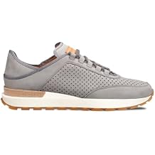 Mezlan Perforated Nubuck Sneaker Mens Dress-Casual Sneaker with Memory Foam Insole & Rubber Sole Handmade in Spain