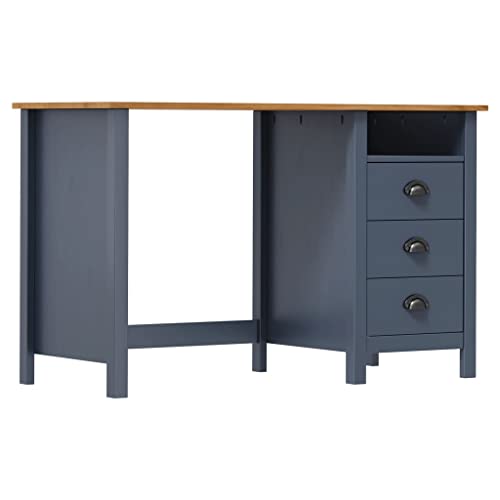 Bureau de jeu d'angle gris Hill avec rangement 3 tiroirs bois - 2