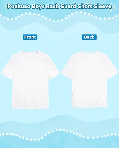 Boys Rash Guard Short Sleeve UPF 50+ Sun Protection Swim Shirt Kids Quick Dry SPF Water Shirt2