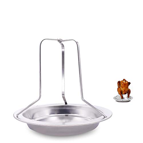 QJJML Stainless Steel Grilled Chicken Rack, Outdoor Portable Grill Pan Multi-Purpose Camping Grill