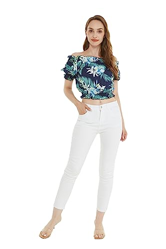 Image of Family Matching Hawaiian Clothes, Orchid Breeze Navy | Lightweight 100% rayon • Family matching outfits • Beach vacations • Luaus • Cruises • Family photos