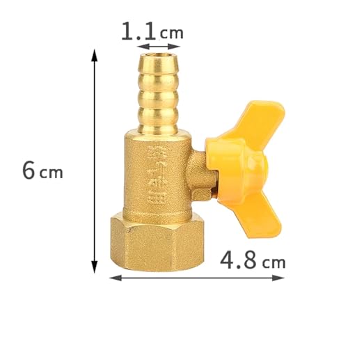 Válvula de gas de latón de 3 vías con rosca macho y hembra DN15 7