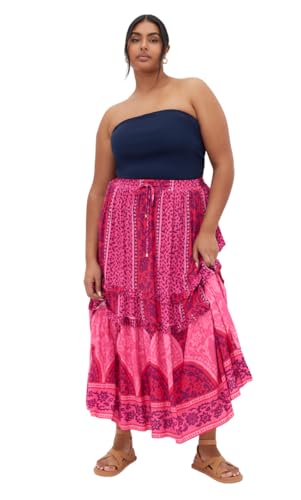 City Chic Women's Plus Size Skirt-Samara Print