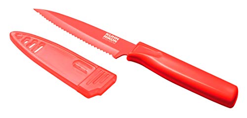 COLORI Serrated Paring Knife, Red