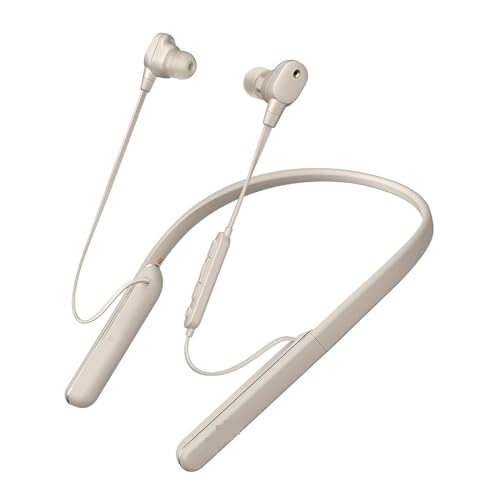ZiShak Audífonos líderes en la industria con cancelación de ruido inalámbricos detrás del cuello en la oreja auriculares/auriculares compatibles con micrófono para llamada telefónica (color: plata)