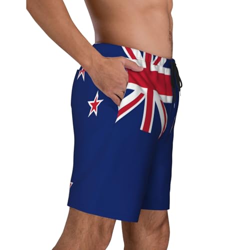 New Zealand Flag Men Beach Pants â€“ Swim Trunks for Men,Quick-Dry and Comfortable, Suitable for Beach, Surf, and Everyday Wear Black3