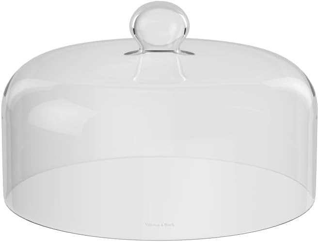Villeroy & Boch - Manufacture cloche 25.5 cm transparent, dishwasher-safe, microwave-safe, cheese dome, cheese cloche for serving cheese, antipasti, cold meats or fruit, borosilicate glass