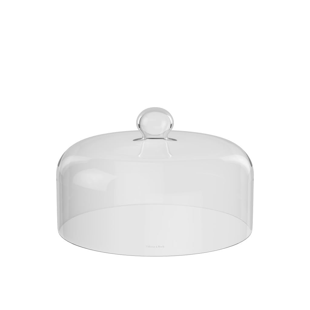 Villeroy & Boch - Manufacture Cloche 25,5 cm Transparent, Spülmaschinenfest, Käseglocke, Käsehaube zur Präsentation von Käse, Antipasti, Aufschnitten oder Obst, Borosilikatglas