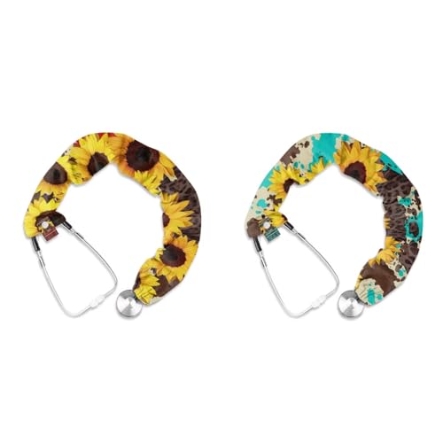 Maiyoinou 2 Pcs Stethoscope Cover Sleeve for Men Elastic Fabric