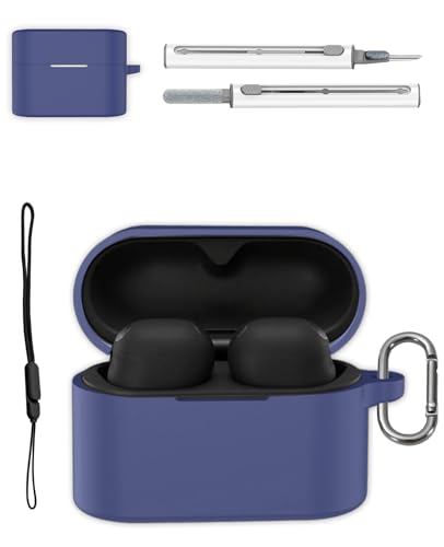 Sony WF-1000XM6 �P�[�X �V���R���� �ی�J�o�[ �S�ʕی� ���h�~ �ϏՌ� �N���[�j���O�L�b�g �X�g���b�v�t�� (�u���[)