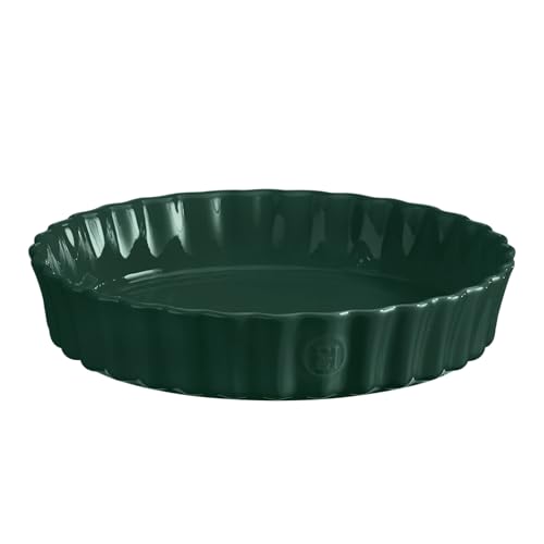 Emile Henry Tortiera alta, piatto per torta alta, ceramica, 24 cm, verde cedro