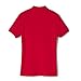 French Toast Little Girls' Short Sleeve Interlock Polo with Picot Collar, Red, X-Small/4/5