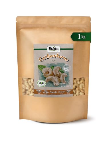Biojoy Noix de cajou BIO entières et crues, naturelles, Cashews, 1 kg